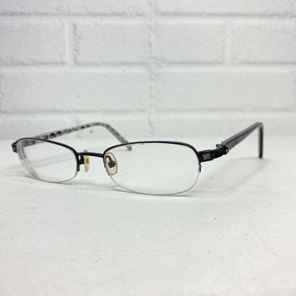 NICOLE MILLER AMOUR in Noir (Black) 49-19-135 Half Rimless Eyeglass Frames 2703 - Picture 2 of 8
